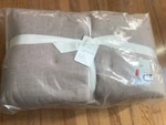 Pottery Barn Belgian Flax Linen Tufted Comforter Smoky Quartz Queen 2 Euro Sham. Fixed Price $269.00.