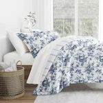 Bedding Bundle Stone Blue Pattern (7 Pieces) Comforter Queen Microfiber. Fixed Price $102.24.