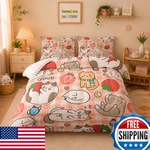 Nttopship Kawaii Comforter Set Girls Kids Cat 3 Pieces Bedding. Fixed Price $138.34.