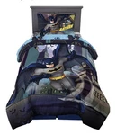 Kids Bedding Reversible Comforter Sheet Set Twin Size Batman Cartoon. Fixed Price $95.00.