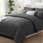 Dark Grey Comforter King 7 Pieces Bed Bag Size Set,. Fixed Price $94.99.