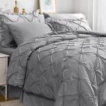Jollyvogue Grey Queen Set, 7 Pieces Pintuck Size,.... Fixed Price $55.07.