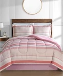 Fairfield Square Collection Austin Stripe Reversible 8 Pc Full Comforter Set. Fixed Price $31.50.