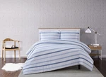 Truly Soft Waffle Stripe Full/queen 3 Pc Duvet Cover Set, Blue/white. Fixed Price $23.57.