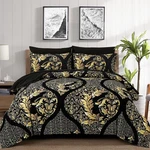 Anibedding Black Gold Comforter Set Size, 7 Pieces King,. Fixed Price $89.99.
