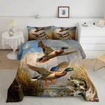 Wild Duck & Bass Fishing Queen Comforter Set - 3PC Rustic Bedding. Fixed Price $56.99.
