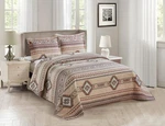 Rustic Southwest Quilted Western Bedspread Set King/cal-king, Tribal Patterns,. Fixed Price $71.99.