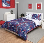New York Rangers Nhl Hockey Comforter Bedding 5 Piece Set - Size Full. Fixed Price $54.99.