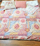 Anthology Twin Reversible Comforter W/ Sham & 2 Throw Boho. Fixed Price $57.60.