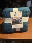 Threshold Tufted Diamond Crinkle Duvet Cover And Sham Set Dark Teal Blue King. Fixed Price $47.99.