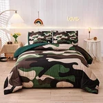 Meeting Story Army Green Camouflage Bedding Set, Comforter 3 Pcs. Fixed Price $52.59.