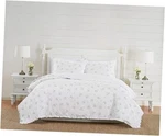 The Farmhouse By Rachel Ashwell - 3 Piece Signature King White/pink Duvet Set. Fixed Price $164.29.