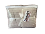 Quilt Set Twin/twin Xl/day Bed Blanket 68X86 + 1 Pillow Sham Kasentex 20X26 Tan. Fixed Price $20.83.