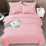 Hymokege Pink Queen Comforter Set Seersucker 3 Pieces, Bedding. Fixed Price $34.99.
