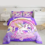 Feelyou Comforter Girls Full Size,unicorn Bedding SET,3PCS Ka.... Fixed Price $34.34.