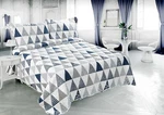 Embossed Printed Bedspread Coverlet Quilt Set, Modern Geometric Triangle Twin. Fixed Price $67.99.