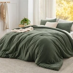 Bedsure Super King Plus Comforter Set 3PC 128X120 Dark Green. Fixed Price $179.99.