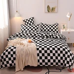 Karever Black White Grid Comforter Set Full Plaid Bedding Girls. Fixed Price $131.02.
