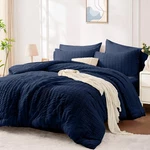 Fuanna King Size Comforter Set 7 Pieces, Luxury Seersucker Bed Bag. Fixed Price $76.19.