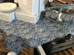 Pottery Barn Carolina Throw Blue 50X50 Tablecloth Bhotah Block Paisley New. Fixed Price $46.00.