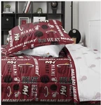Foco Miami Heat Bed-in-a-bag Comforter Bedding Set Red White Black Sports Theme. Fixed Price $40.00.