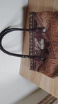 Isabella's Journey Brown Green Geometric Tote Bag Magnetic Closure For Women. Fixed Price $16.00.