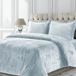 Tribeca Living Velvet Duvet Cover Oversized 3 Piece Set King, Haze Blue. Fixed Price $69.36.