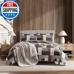 Eddie Bauer - Twin Quilt Set Naturally Soft Cotton Bedding W/a Lightweight Feel. Fixed Price $146.62.