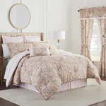 Waverly Mudan Reversible Floral Bedding Comforter Set King Taupe 4 Piece. Fixed Price $185.56.