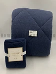 Pottery Barn Teen Favorite Twin Comforter 1 Euro Sham Heathered Navy #9992V. Fixed Price $166.00.