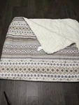 Bearpaw Winnie Fair Isle King Comforter Quilted With Sherpa Lining. Fixed Price $41.99.