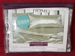 Victoria Classics Dream Home Satin Queen Bed Sheet Set Green 6 Pieces New Nip. Fixed Price $25.00.