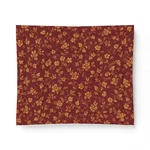 Red Gold Floral Cotton Comforter Vintage Botanical Bedding Queen King. Fixed Price $179.99.