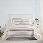 Southshore Fine Living Oversized Lightweight Coastal Stripe Quilt Set King. Fixed Price $39.95.
