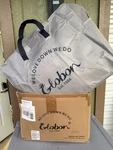 Globon King Comforter 106X90 Down Feather Blend All Season White Hotel New W/box. Fixed Price $88.00.