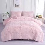 Chovy Faux Fur Plush Light Pink Comforter Sets King - Ultra Soft Shaggy Flann.... Fixed Price $73.57.
