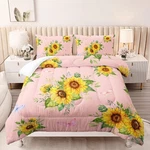 Nttopship Sunflower Pink Comforter Set Size Women Full,. Fixed Price $61.76.
