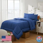 Dorm Room Essentials: College Bedding Comforter Set 5 Piece Twin Bag. Fixed Price $73.12.