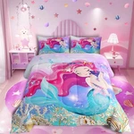 Cute Mermaid Bedding Set,beautiful Fairy Tale Comforter,kids Girls Wo.... Fixed Price $59.46.