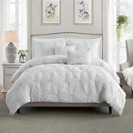 Swift Home Collection Floral Pintuck 3 Piece King/cal Comforter Set New. Fixed Price $85.00.