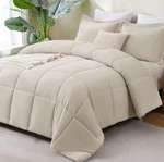 Cozylux Full Size Comforter Set Beige 3PC Bedding Ultra Soft Oeko-tex All-season. Fixed Price $31.20.