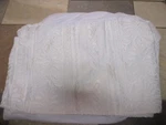 New J. Queen York "bianco" King Size Bed Skirt White Damask Jacquard. Fixed Price $39.99.