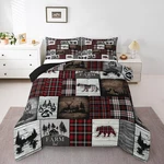 Erosebridal Bear Comforter Teens Boys Girls Buffalo Plaid Check Bedding. Fixed Price $27.60.