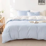 - Striped Comforter Set, Ticking Vertical Pinstripe Queen Blue White. Fixed Price $63.28.