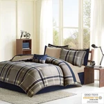 Bedroom Full Plaid Comforter Set With Sheets. Fixed Price $199.00.