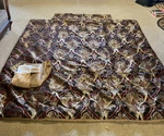 Croscill Bradney Queen 4PC Bedding Set Comforter Shams Skirt Brown Burgundy Gold. Fixed Price $199.00.