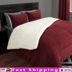 3-PIECE Sherpa Queen Full Comforter Bedding Set Plush Shams Cozy Home Decor New. Fixed Price $96.70.