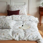 Highbuy Grey Comforter Set Twin Xl Size Boho Style With Blue Flower Botanical Be. Fixed Price $79.98.
