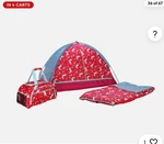 Members Mark, 3 Pc - Kids Tent Sleeping Bag Duffel Set Unicorns. Fixed Price $108.00.