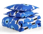 Marimekko Unikko Organic Cotton Percale Comforter & Sham Set Full/queen Blue. Fixed Price $100.00.